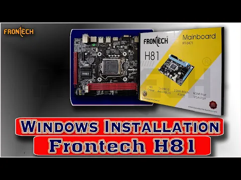 Download MP3 Frontech Motherboard h81 | How To Install Windows 7|8|8.1|10 Pro From USB Pendrive | G41,H55,H61