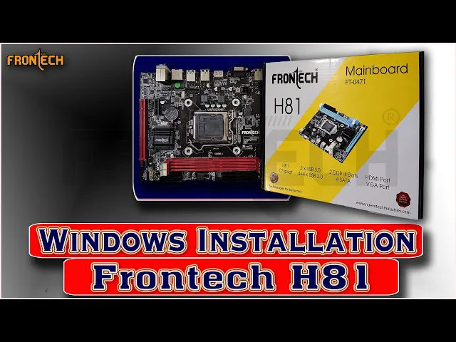Download MP3 Frontech Motherboard h81 | How To Install Windows 7|8|8.1|10 Pro From USB Pendrive | G41,H55,H61