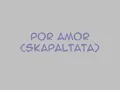 Por Amor. Resistencia Suburbana