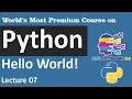 Frist program in python Urdu Hindi Python for beginner Learn Python in 2021