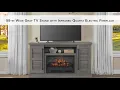 Lowes 58in Medium Gray Electric Fireplace Console