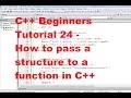 C Tutorial for Beginners 24 - How to pass a structure to a function in C