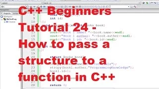 C Tutorial for Beginners 24 - How to pass a structure to a function in C