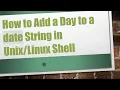 How to Add a Day to a date String in Shell