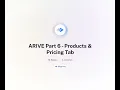 ARIVE Part 6 - Products Pricing Tab