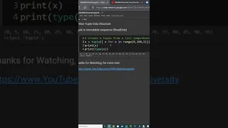Python How to convert a list comprehension to a tuple