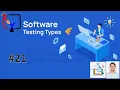 Part 21 Software testing types approaches