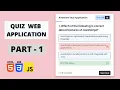 Create a Quiz App with Timer Using HTML CSS JavaScript Part 1
