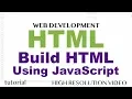 JavaScript - Create HTML