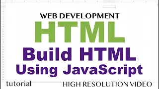 JavaScript - Create HTML