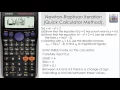 Iteration method using Ans key Newton-Raphson Casio Calculator A-level maths