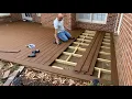 How To Install Picture Frame Trex Composite Decking on Concrete Slab Backyard Makeover DIY