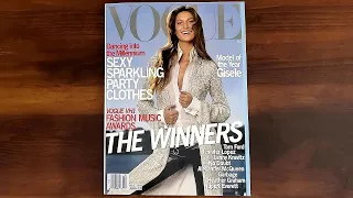 Vogue December 1999 Gisele Bunchen Mick Jagger David Bowie ASMR Magazine Flip Through