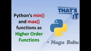 Python functions min and max