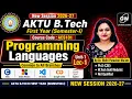 Unit-1 Lec-1 Programming Languages AKTU B Tech First Year I By Dr Nidhi Parashar Ma am I AKTU