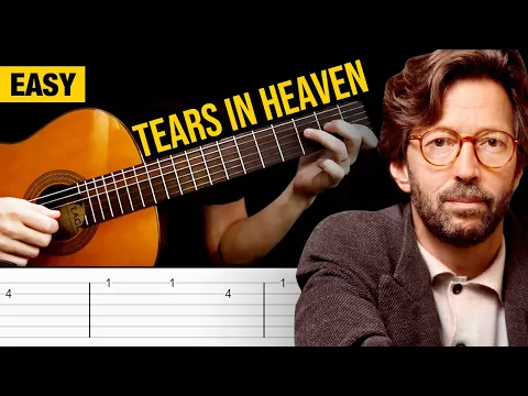 Download MP3 TEARS IN HEAVEN Guitar Tabs Tutorial EASY (Eric Clapton's Vocals)