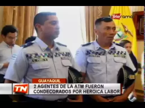 2 agentes de la ATM fueron condecorados por heroica labor