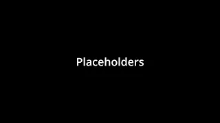 Python - Placeholders