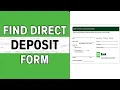 How to Find Direct Deposit Form on TD Bank