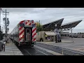 Metra cab-car 8564 east with F40PH-3 103 at Elgin Illinois on October 11 2023