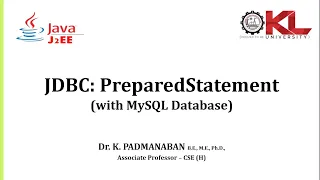 EP0007 JDBC PreparedStatement with MySQL database