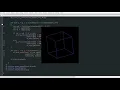 Rotating 3d wireframe cube