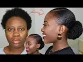 Lagu SHE DID IT AGAIN! Sleek Faux Bun on Short 4C Natural Hair Tutorial