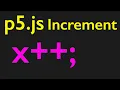 p5 js x increment