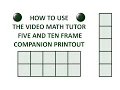 How to Use My Five and Ten Frame Companion Printout