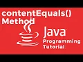 How to check that a String value is equal to that of a String Buffer with the contentEquals method