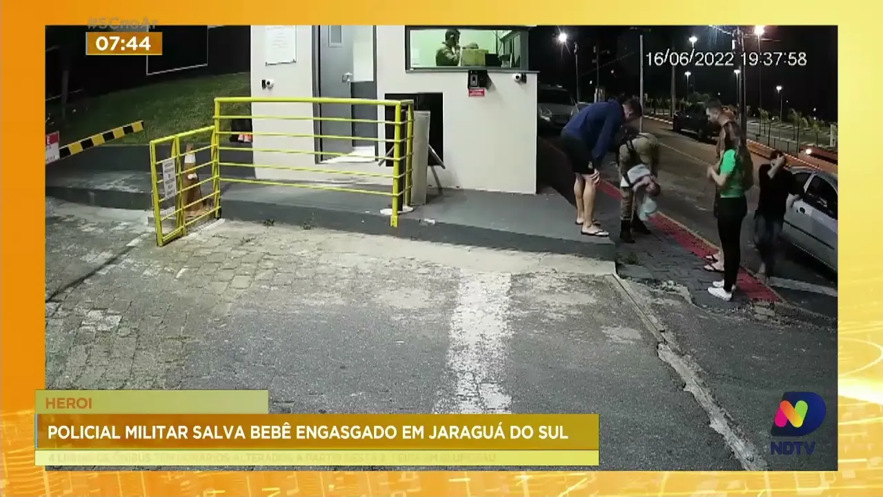Policial militar salva bebê engasgado em Jaraguá do Sul