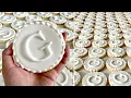 The Process of Making 135 Wedding Favour Sugar Cookies at Home How I Decorate and Price Cookies 4K