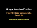 Find kth node from end of a linked list Applied AI Course