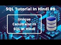 Unique Constraint In sql in Hindi sql Tutorial For Beginners Learn sql