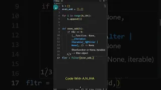 How to Filter Odd Even Number From a List of 0 to 100 By Filter Function