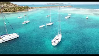 ep7  – Union Island – DJI Mavic over Clifton Bay – SVG – Hallberg-Rassy 54 Cloudy Bay – Feb 2018
