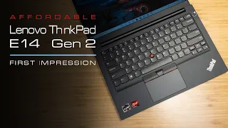 Lenovo ThinkPad E14 Gen 2 AMD Ryzen - Unboxing and First Impression