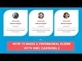 How to make a Testimonial Carousel with owl carousel Owl Carousel 2 jQuery plugin Tutorial