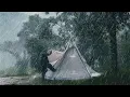 Download Lagu SCARIEST DOWNPOUR‼️CAMPING IN HEAVY RAIN - LONG HEAVY RAIN in FOREST 