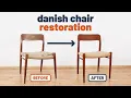 RESTORATION of a 60 Years old Teak Chair MID CENTURY Modern danish design