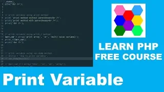 Learn PHP - Part 4 Print Variable