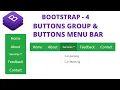 Buttons Group in Bootstrap in Hindi Bootstrap 4 Tutorial for beginners in Hindi - 11