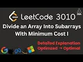 Divide an Array Into Subarrays With Minimum Cost I LeetCode 3010 Sorting Optimal Greedy