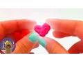 Lovely heart loom band charms key chain Tutorial - DIY Tutorial heart loom band elastic