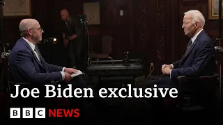 Joe Biden gives first interview since leaving the White House | BBC News