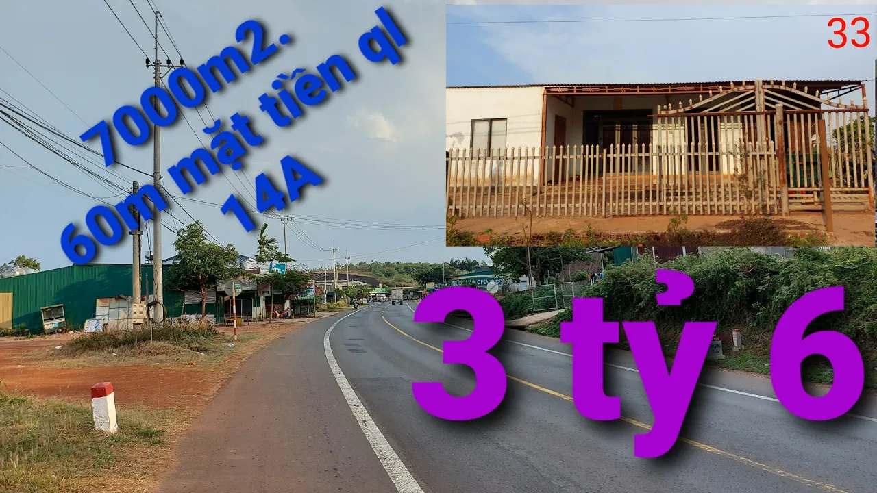 Bán 7000m2 trung tâm ngã ba thuận hạnh. 60m mặt tiền ql 14A.