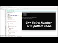 C Spiral Number C pattern code