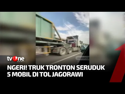 Kecelakaan Beruntun, Tronton Tabrak Lima Mobil hingga Ringsek