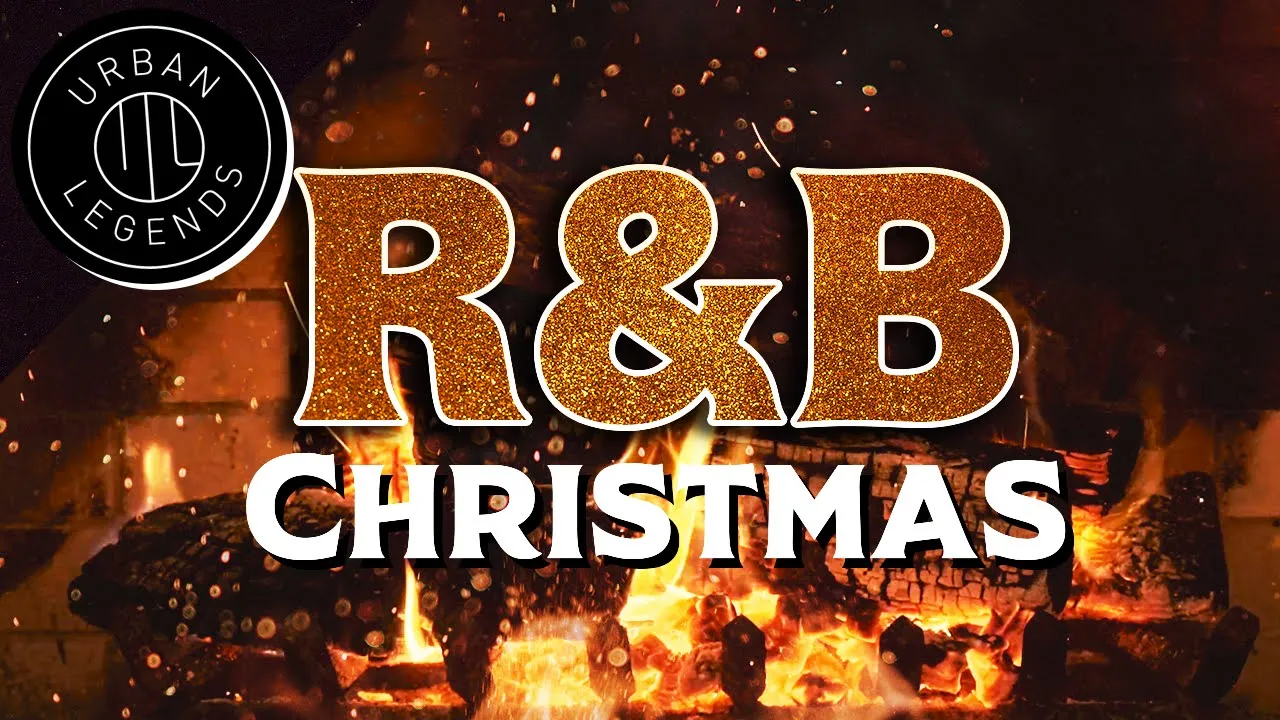 R&B Christmas Mix 2023: Hour Long Christmas Yule Log (Fireplace) 🎄❄️🎙️