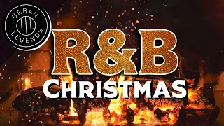 R&B Christmas Mix 2023: Hour Long Christmas Yule Log (Fireplace) 🎄❄️🎙️
